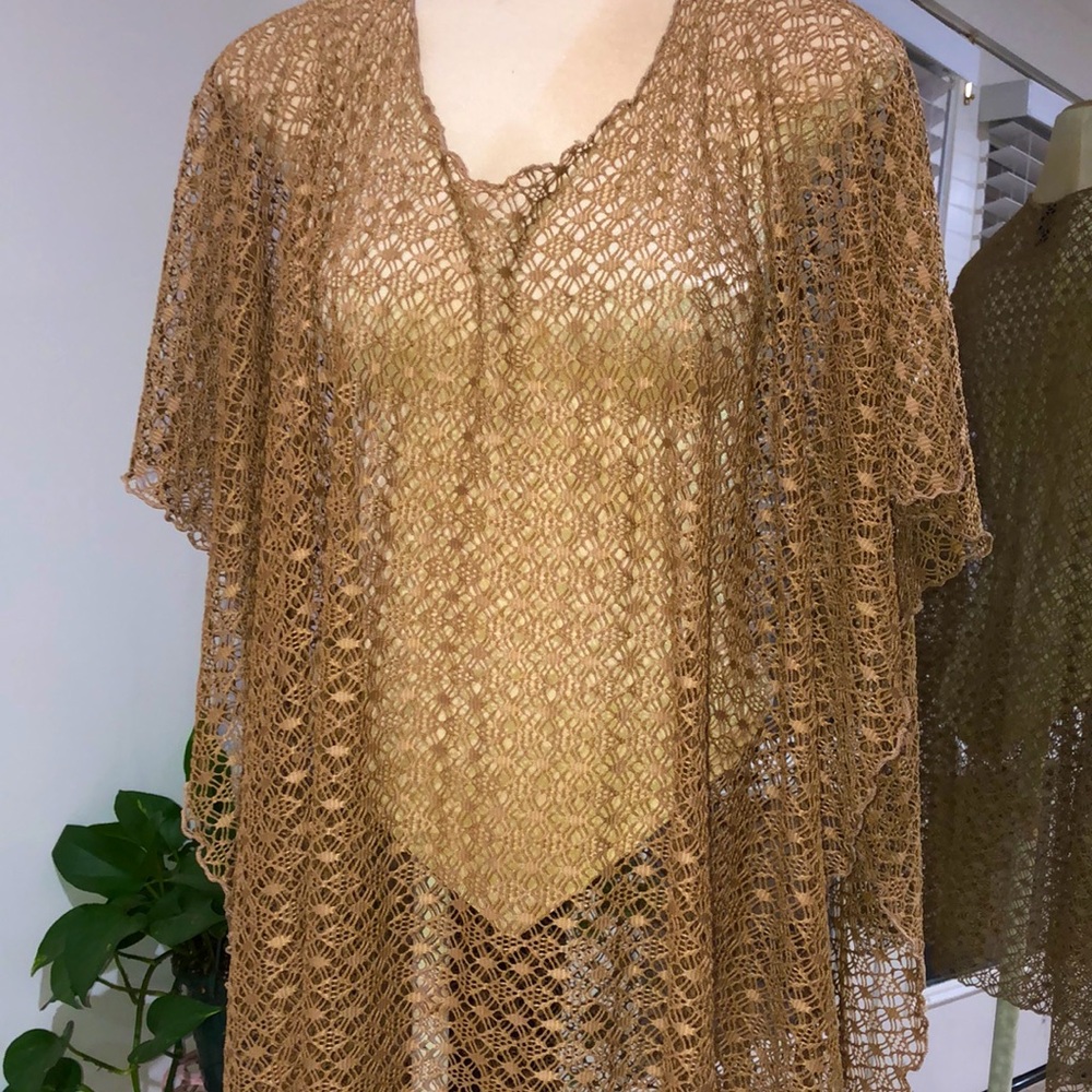 Crochet Lace Knit Wrap Shawl Cover-Up - Picture 7 of 7